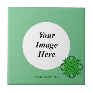 Green Clover Ribbon Template by Kenneth Yoncich Tile