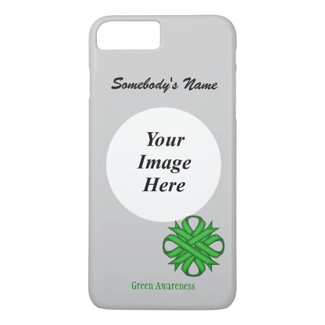 Green Clover Ribbon Tmpl by Kenneth Yoncich Case-Mate iPhone Case (Back)