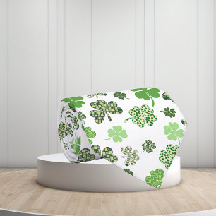 Green Clover Shamrock St Patrick's day Tie