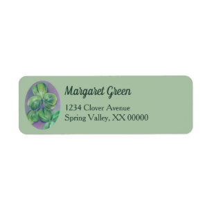 Green Clover Shamrocks on Purple Personalized