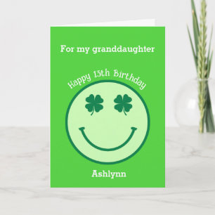 Green Clover St.Patrick's Day Birthday Card