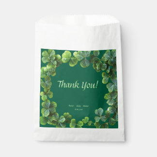 Green Clovers Baby Shower Favour Bag