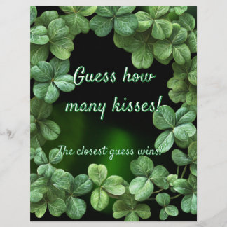 Green Clovers Baby Shower Flyer