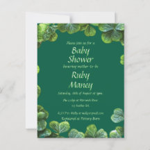 Green Clovers Baby Shower