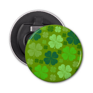 Green Clovers, Lucky Clovers, Saint Patrick's Day Bottle Opener