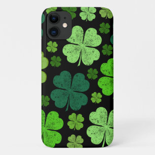 Green Clovers, Lucky Clovers, Saint Patrick's Day iPhone 11 Case