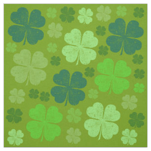 Green Clovers, Lucky Clovers, Saint Patrick's Day Fabric