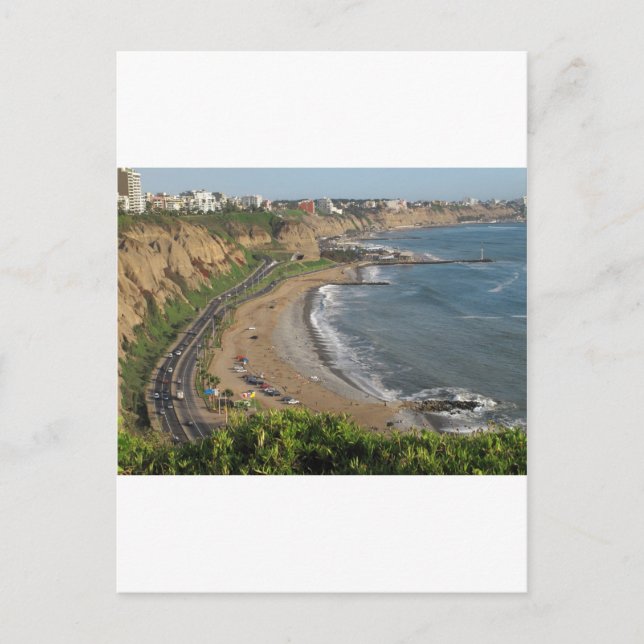 Green Coast beach in Lima-Peru Postcard (Front)