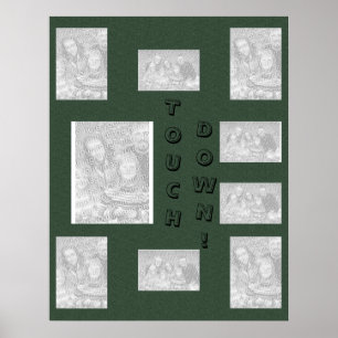 Green Collage - Football Poster