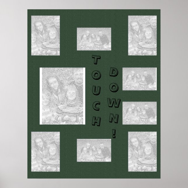 Green Collage - Football Poster (Front)