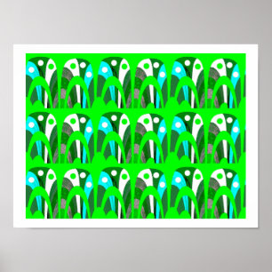 Green collection art poster