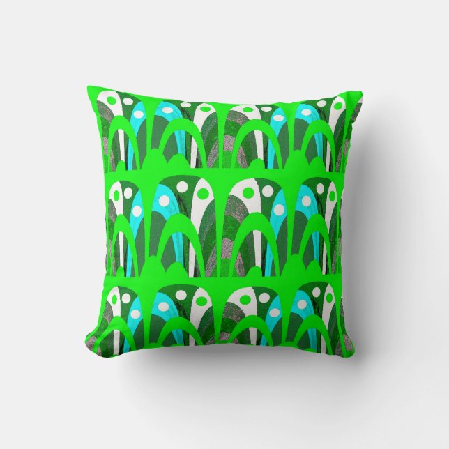 Green collection throw pillow (Front)