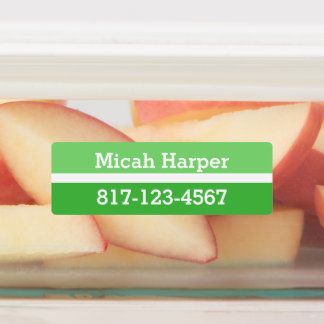 Green Colour Block Adhesive Label Medium Rectangle