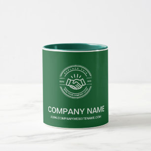 Green Colour Custom Promotional Business Logo Mug