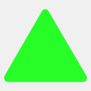 Green Colour Customized Designer Triangle Sticker