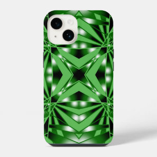 Green Colour Gradient Filled Perspective Drawing iPhone 14 Case