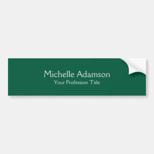 Green Colour Professional Plain Modern Bumper Sticker