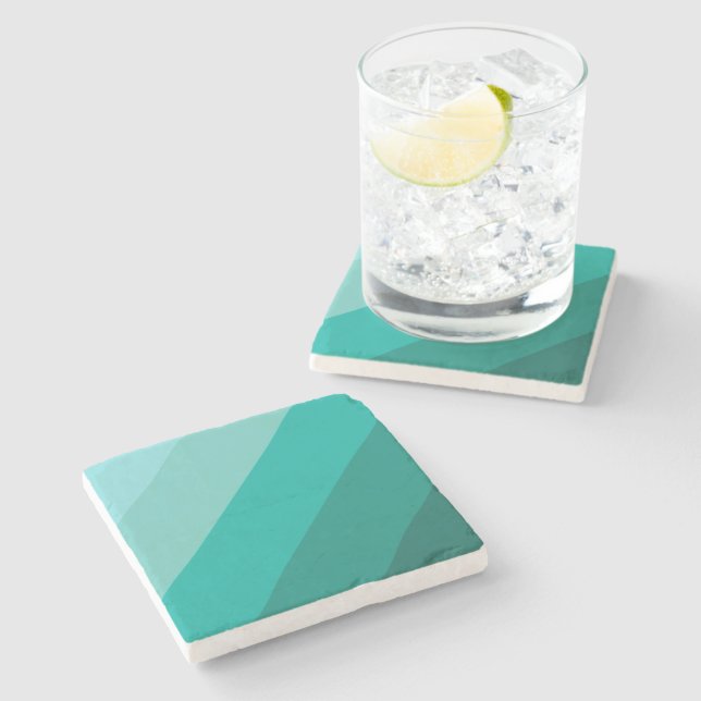 Green Colour Stone Coaster (Side)