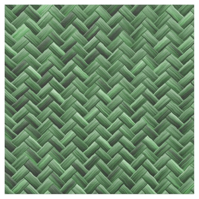 Green Coloured Basket weave Pattern Fabric (Close Up)