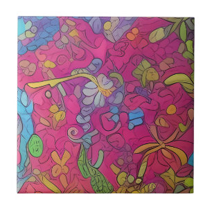 Green Coloured Plain Frog Ceramic Tile Sets