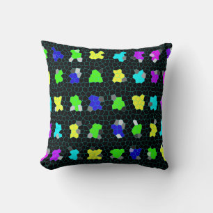 Green Coloured Stained Glass Effect, Throw Pillow