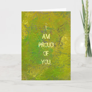 Green colourful fun unique modern painting art card