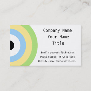 Green Combination Bullseye by Shirley Taylor Business Card