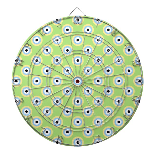 Green Combination Circles by Shirley Taylor Dartboard (Front)