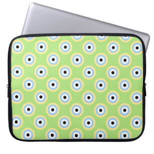 Green Combination Circles by Shirley Taylor Laptop Sleeve