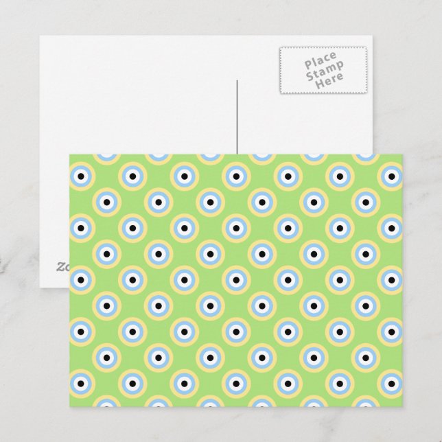 Green Combination Circles by Shirley Taylor Postcard (Front/Back)