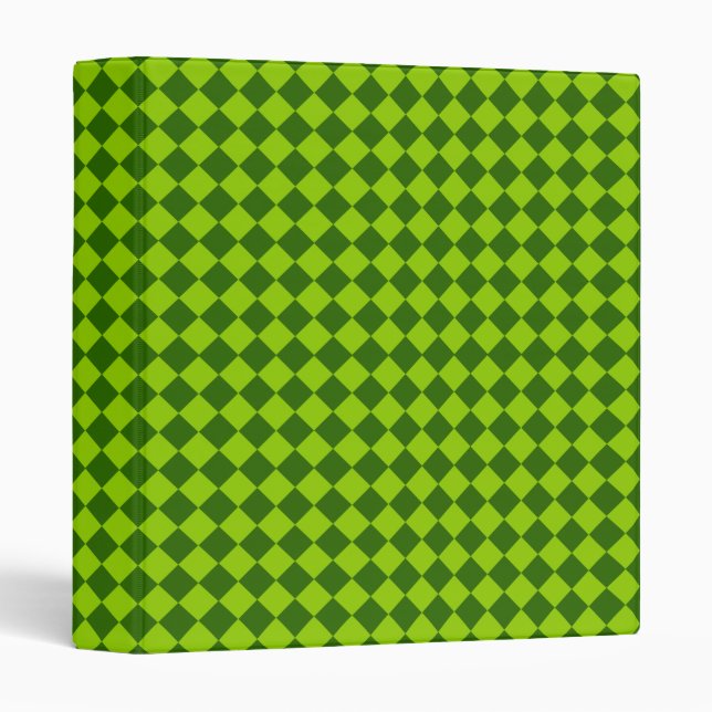 Green Combination Diamond Pattern by STaylor Binder (Front/Spine)