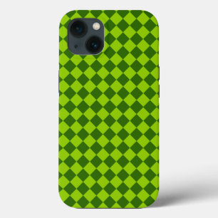 Green Combination Diamond Pattern by STaylor iPhone 13 Case