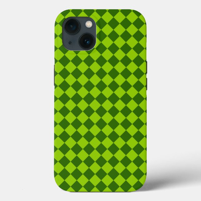 Green Combination Diamond Pattern by STaylor Case-Mate iPhone Case (Back)
