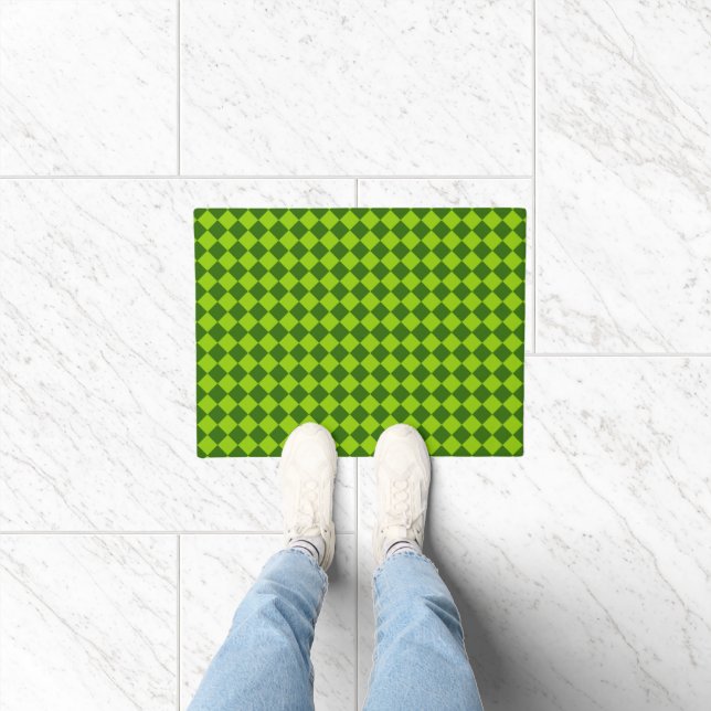 Green Combination Diamond Pattern by STaylor Doormat (Indoor)