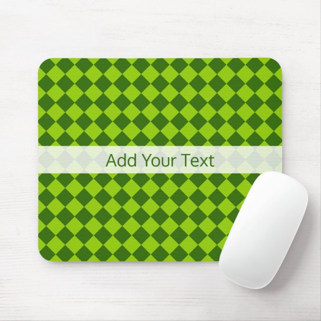 Green Combination Diamond Pattern by STaylor Mouse Pad (With Mouse)