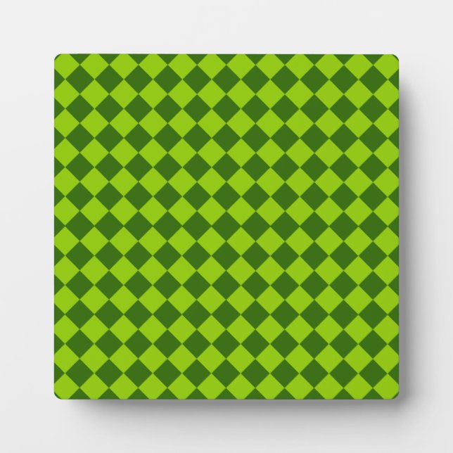 Green Combination Diamond Pattern by STaylor Plaque (Front)