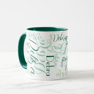 Green Combo-Mug Names Typography Mug