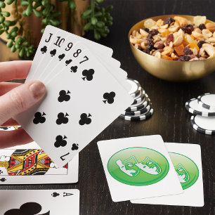Green Comedy and Tragedy Drama Masks Playing Cards