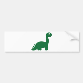 Green comic dinosaur bumper sticker