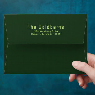 Green Computer Circuit Board Bar Mitzvah Envelope