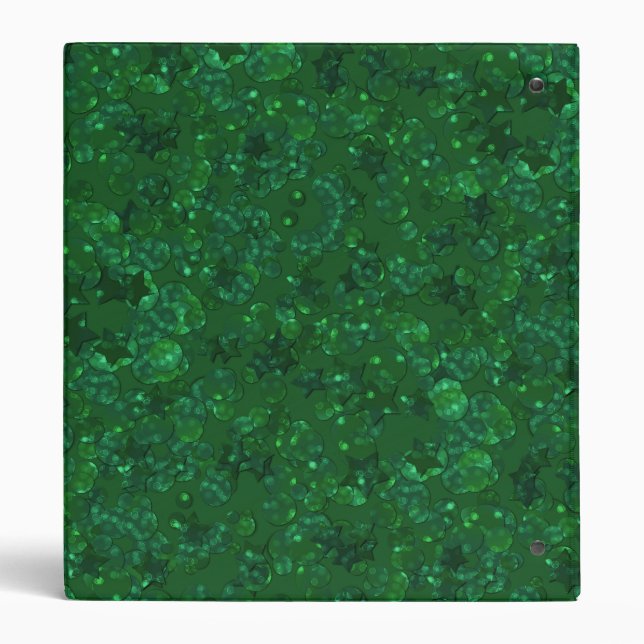 Green, confetti, glitter binder (Back)