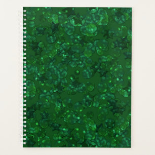 Green, confetti, glitter planner