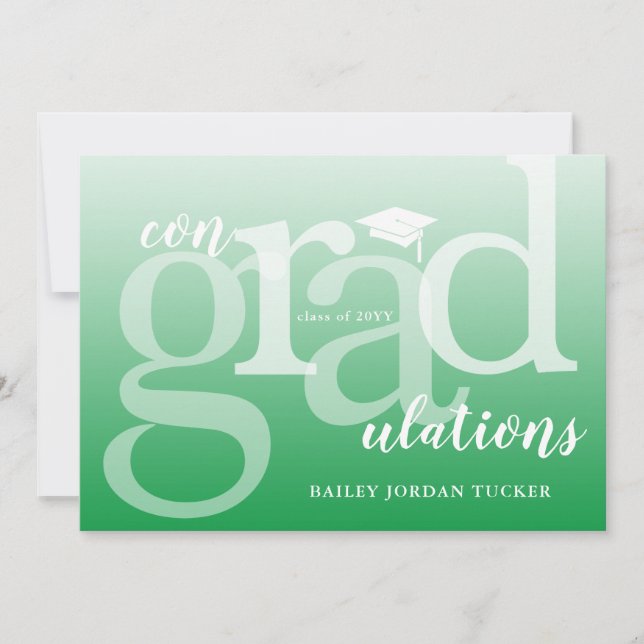Green ConGRADulations Graduation Congratulations (Front)