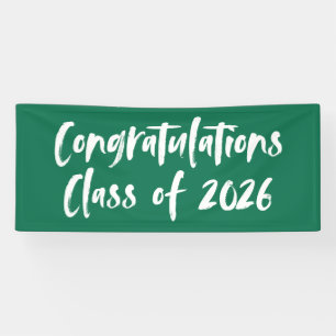 Green Congratulations Class of 2023 Graduation Banner