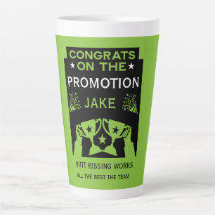 Green Congratulations On The Job Promotion Latte Mug