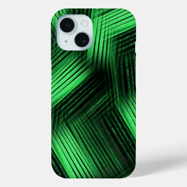 Green Contemporary Abstract Case-Mate iPhone Case (Back)