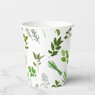 Green Cooking Culinary Garden Herbs Paper Cups