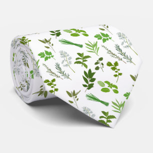Green Cooking Culinary Garden Herbs Tie