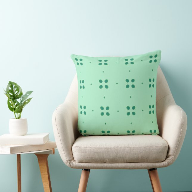 Green Cool Canvas Throw Pillow (Chair)
