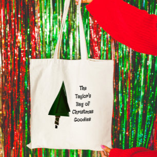 Green Cool Geometric Shapes Christmas Tree Large Tote Bag